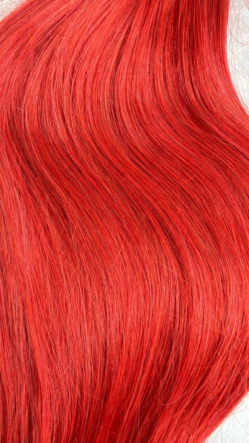 Clips Hair - #Red - 70cm - Rakt - 100g