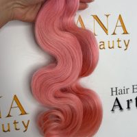Nail Hair - #Pink - 40cm - Wavy - 100g