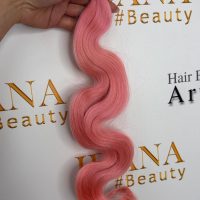 Nail Hair - #Pink - 50cm - Wavy - 50g