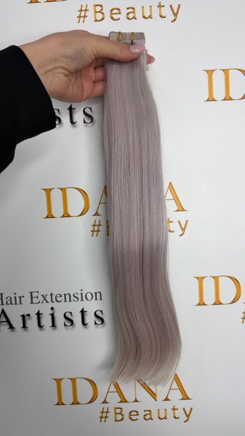 Tape Hair - #Silver - 40cm - Rakt - 100g