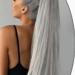 Pony Tail - #Silver - 60cm - Rakt - 100g