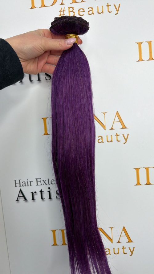 Clips Hair - #Purple - 70cm - Rakt - 100g