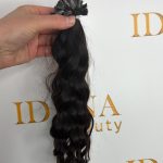 Nail Hair - #1b - 30cm - Curly - 50g