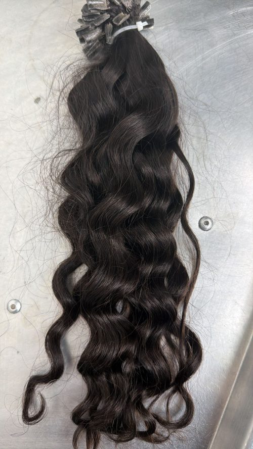 Nail Hair - #1b - 30cm - Curly - 50g