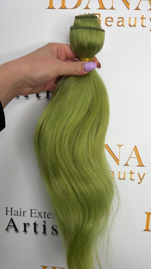 Nail Hair - #Green - 50cm - Rakt - 100g