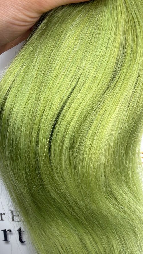 Nail Hair - #light green - 50cm - Rakt - 100g