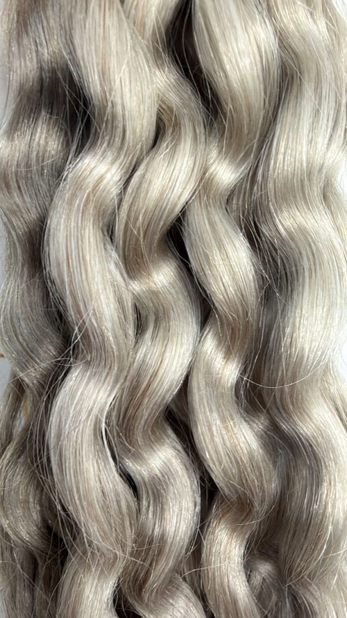 Nail Hair - #silver - 50cm - Curly - 80g