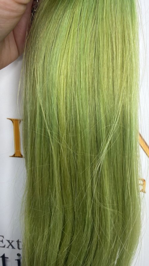 Tape Hair - #light green - 50cm - Rakt - 50g