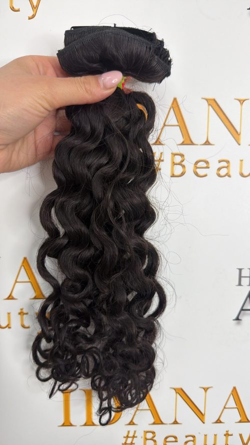 Clips Hair - #1b - 40cm - Curly - 100g