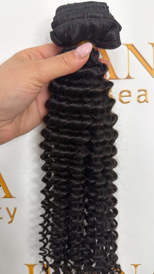 Clips Hair - #1b - 40cm - Curly -100g