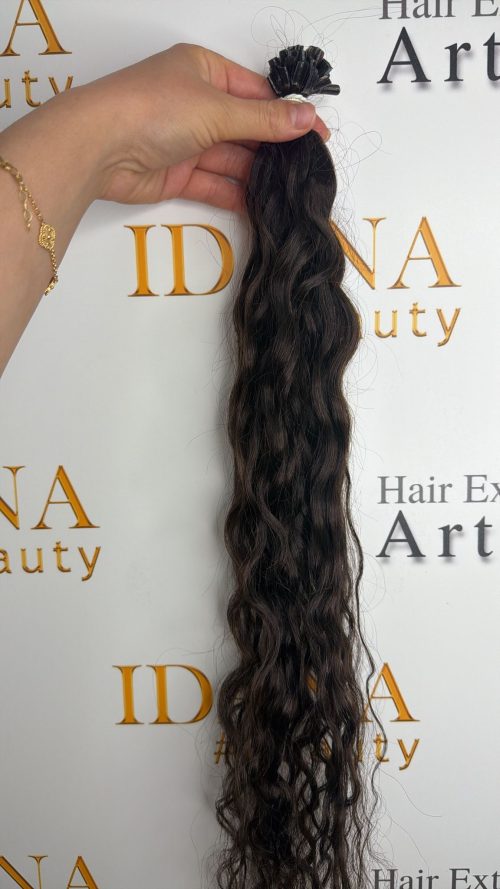 Nail Hair - #1b - 70cm - Curly - 40g